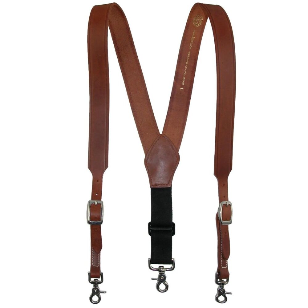 Leather Western Suspenders made in USA - NWT
